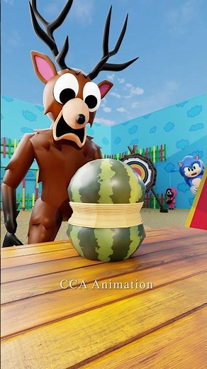 Deer’s Watermelon Explosion with Sonic 😂🤣 #sonic #animation #funny