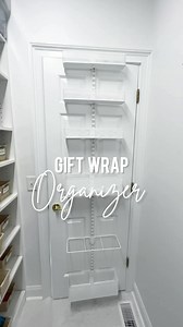 Gift Wrap Organizer 🎁 Link in comments to shop. This gift wrap organizer attaches right to your door and is perfect for keeping all of your wrapping supplies organized. | Glambytes Blog