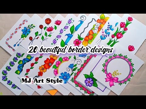 20 BEST BORDER DESIGN/PROJECT WORK DESIGNS/বন্ধু খাতার ডিজাইন/FRONT PAGE DESIGN FOR SCHOOL PROJECTS
