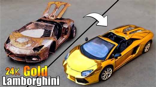 Watch this Lamborghini transform with gold plating!