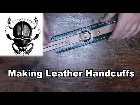 Making leather handcuffs-Pattern in description