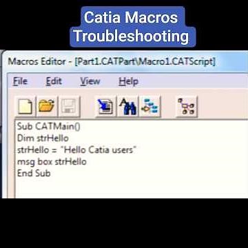 Catiav5 || Macros Troubleshooting in catia || Anand Asawa