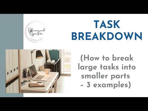 Task Breakdown (How to break large tasks into smaller parts)