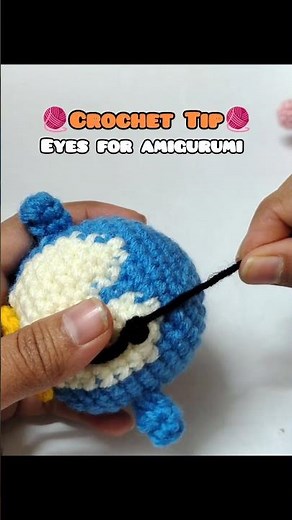 Crochet Tip - Eyes for amigurumi | How to make eyes for the crochet project #crochetreels #eyes