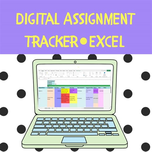 Editable Student Assignment Tracker (Excel)