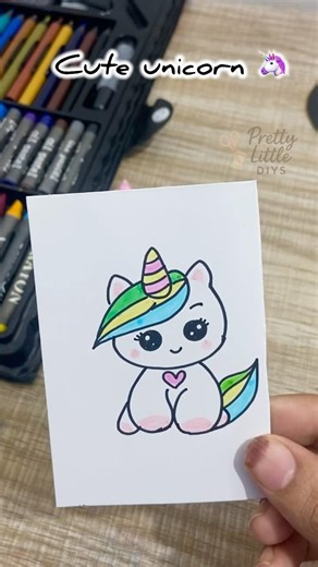 Cute unicorn drawing 🦄🌈
