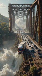 1.4K views · 361 reactions | Bridge Collapse Caught on Camera: Dam Burst Triggers Massive Destruction #bridgecollapse #cinematicdestruction #slowmotioncollapse #realisticdisaster #hyperrealisticanimation #semitruckcollapse #viraldisastervideo #damburst #bridgedestruction #dramaticcollapse #physicssimulation #realtimedestruction #naturaldisaster #cinematicphysics #instagramreels #instagramtrending #instagramviralvideo #instantviral | Natural Disaster | Facebook