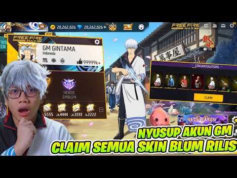 24 JAM NYUSUP AKUN GM! COBA SEMUA UPDATE GINTAMA X FREE FIRE DAN SKIN SENJATA RAHASIA TERBARU!
