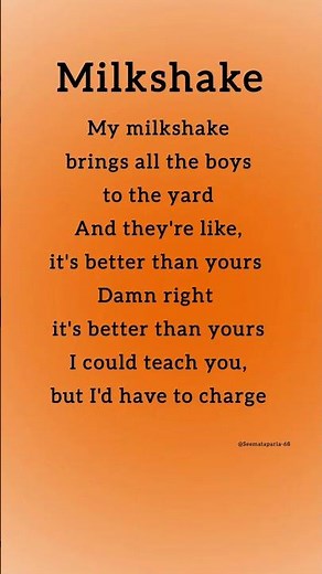 Milkshake Lyrics Song by Kelis #kelis #milkshake #katseye