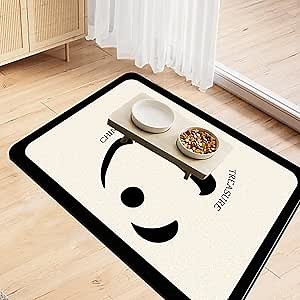 Quick Dry and No Stains Dog Food Mat-Dog Placemats for Food and Water-Dog Dish Mat for Floors Waterproof-Dog Water Mat for Sloppy Drinkers