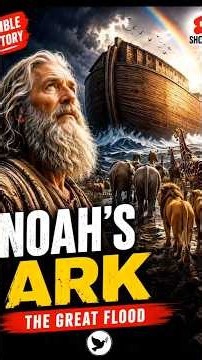 Noah's Ark | The Great Flood in 60 Seconds! 🚢 | Bible Story #Shorts