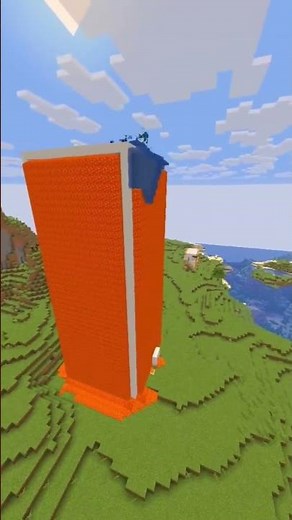 Easy Cobblestone Tower in Minecraft! 🔥 #shorts