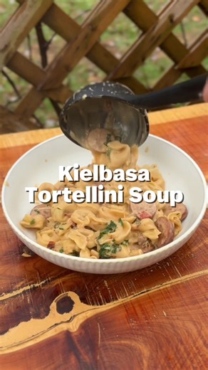 Recipe in comments ⬇️ Cozy up with the cold-weather power couple: Kielbasa Tortellini Soup. | Meijer