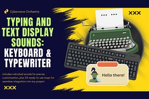 Typing And Text Display Sounds - Keyboard & Typewriter | Audio Sound FX | Unity Asset Store