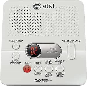 AT&T (1740WH) Digital AnsweSystem with Time and Day Stamp, White
