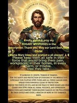 URGENT Prayer to St. Joseph for Protection for the Middle East | Pray for OFWs & Families
