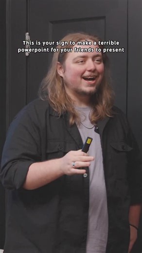 1800changedmylife on Instagram: "Go watch the whole video on YouTube right now. Link is in our bio! We made PowerPoints for each other to randomly present on the spot."