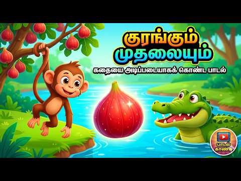 குரங்கும் முதலையும் | Monkey and Crocodile Story in Tamil | Kids Song & Moral Story