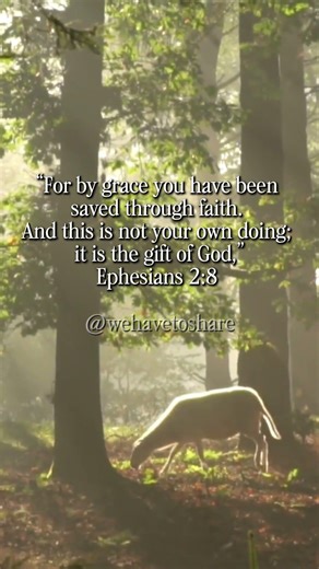 A grace that you could not create… saved you.