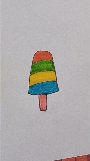 Easy Ice cream drawing ideas for kids #ytshorts #youtubeshorts #diy #art #kidsvideo #trending