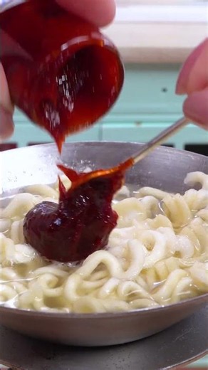Mini Spicy Noodle and Chicken Ball🐤 Satisfying ASMR | Mini Food #shorts #asmr #miniature #minifood