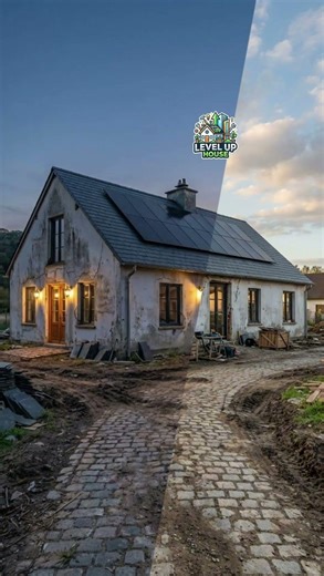 Energy Independence! From Ruin to Modern Solar-Powered Home ☀️🔋#shorts