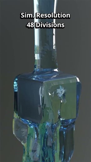 From 32 To 128 Divisions Blender Fluid Simulation Resolution Comparison