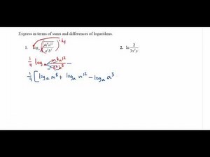 Expanding logarithms example
