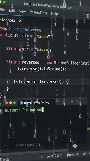 Palindrome String in Java 🔥