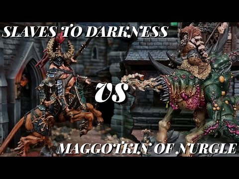*New Maggotkin of Nurgle* Vs Slaves to Darkness. Warhammer Age of Sigmar Battle Report.