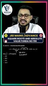 JEE Advanced level algebra problem, we analyze an equation involving square roots and absolute value