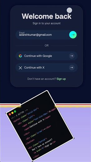 #video #css #html Modern Glassmorphism Login Form UI | HTML CSS Login Page #shorts #code #developer