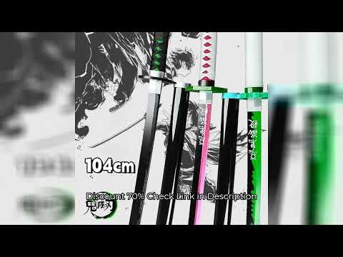 104cm Demon Slayer Katana Swords Kimetsu No Yaiba Yaiba Swords Real Size Japanese Anime Katana Photo