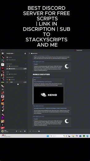 BEST DISCORD SERVER FOR FREE SCRIPTS | TACKYSCRIPTS | #coding #roblox #exploit #discord