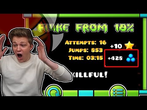 The BIGGEST FLUKE in Geometry Dash (from 18%) | Rash 100% [EXTREME DEMON]