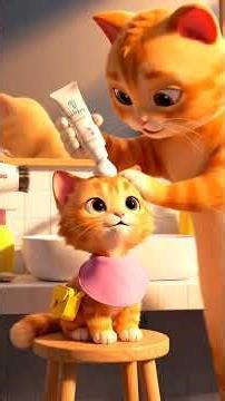 Ginger’s Hair Disaster Moments Before the Big Day! 😱 #cattyrobo #kitten #cartoon #cat #funny #cute
