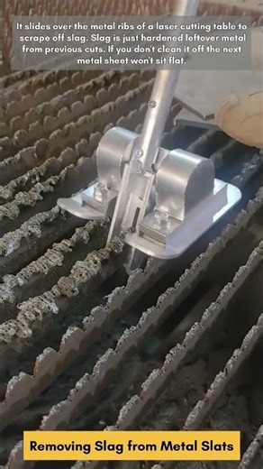 Removing Slag from Metal Slats