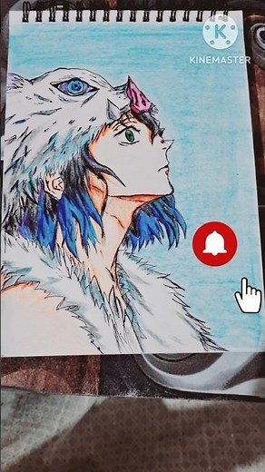 inosuke colure drawing without mask // #ART #demonslayer #inosuke #shorts #viralshorts Art-force