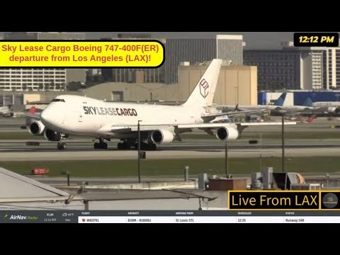 Sky Lease Cargo Boeing 747-400F(ER) departure from Los Angeles (LAX)!