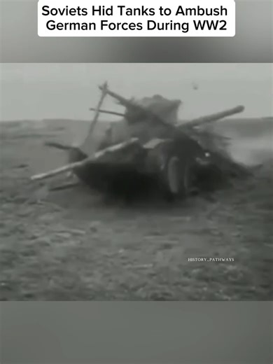 During WWII, Soviet forces used clever tactics to ambush German tanks—by hiding their own tanks in dug-out, camouflaged positions. When the enemy rolled in, surprise fire from 'underground' turned the tide. #WW2 #WWII #WorldWar #USSR #Stalin #Soviets #Russia #War #WarHistory #History #Military #Army #Soldier #Tank #USARMY #tactics