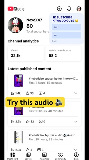 Try this audio 🔊#nobatidao #nexox47 use audio viral ho jayega short 📈
