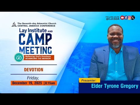 Fri., Dec. 19, 2025 | CJC Lay Institute & Camp Meeting | Morning Worship | 8:15 AM