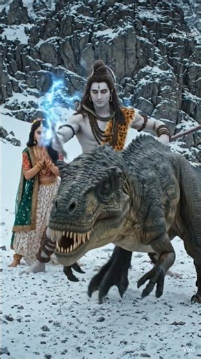 “कैलाश पर्वत पर डायनासोर कैसे आ गया… और फिर शिव जी का क्रोध!” ⚡😳#shorts#mahadev