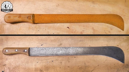 Super Rusty Bush Hook Machete Restoration | Sharp Enough to Cut Paper