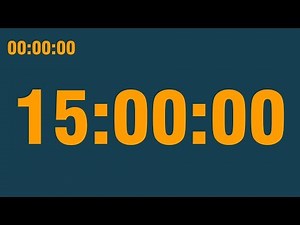 15 hour timer (play at 0.5x speed) (with end alarm, time elapsed and progress bar)