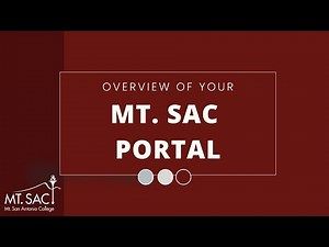Overview of Your Mt. SAC Portal