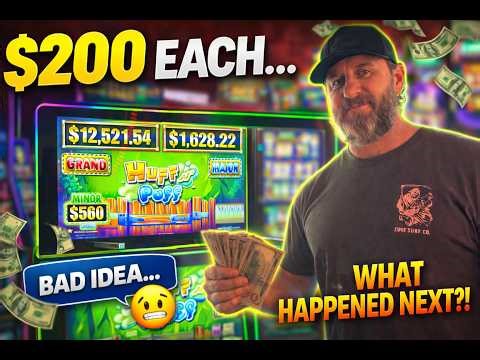 I Put $200 In EVERY Huff N Puff Slot… ($1,400 RISK 😳)