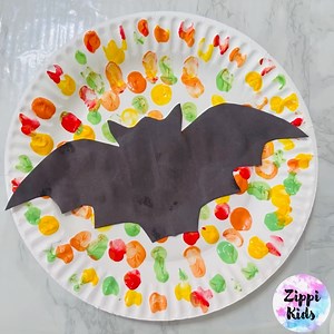 3.9K views · 29 reactions | Silhouette Bat Craft 驪驪驪 for the month of October!!! A simple and easy fingerprint art Halloween for tiny tots...驪!!! Need Bat template? Do let me know- Check out more fun Halloween crafts here  https://www.zippikids.com/blog/25-fun-and-easy-halloween-craft-and-activities-for-kids- | Zippi Kids Corner | Facebook