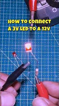 How to connect a 3V LED to a 12v#3vled