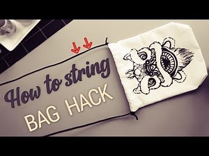 How to String Drawstring Bag with 1 String Hack